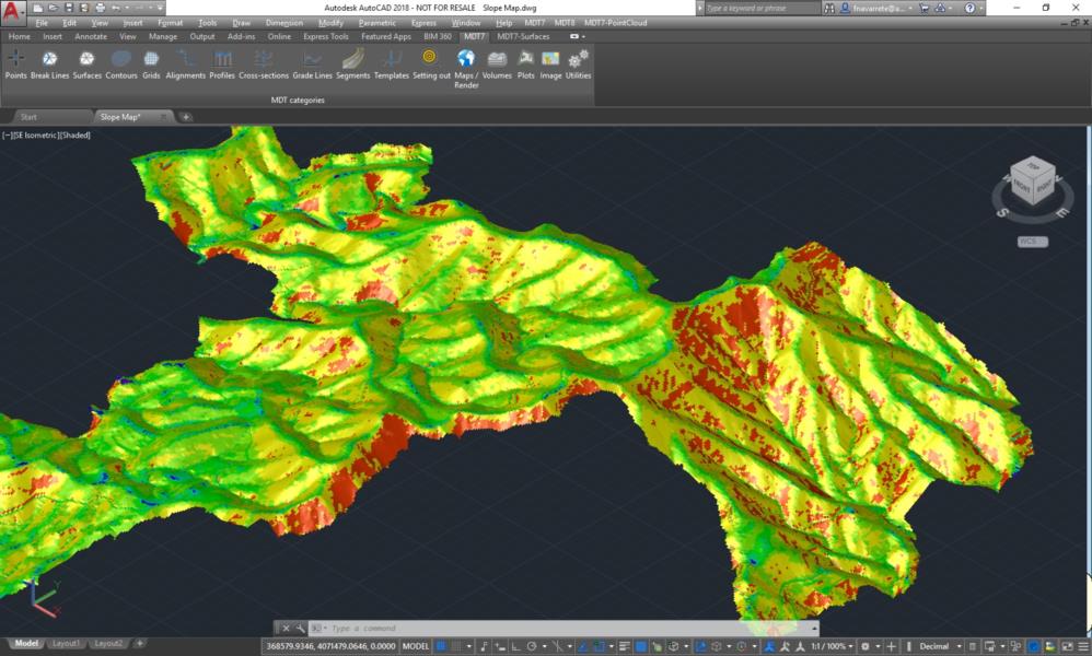 TcpMDT 8 Standard: The standard version allows you to model a terrain using points measured by any total station or GPS, generate contours, derive longitudinal and transversal profiles, calculate volumes and visualise the terrain in 3D. It also has functions to work with plots and multiple additional utilities.