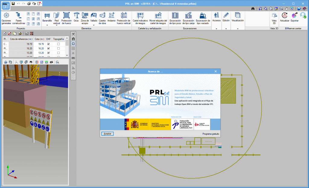 "PRL en BIM"  developed by "Fundación Laboral de la Construcción"